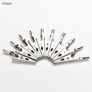 [ZVP] 10x Stainless Steel Alligator Crocodile Test Clips Cable Lead Screw Probe Fixing GHB