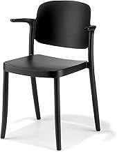 COLOS Piazza 2 Stacking Chair, Set of 2, Width 22.2 x Depth 20.1 x Height 31.1 inches (56.5 x 51 x 7