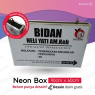 Buat Pesan dan Desain Neon Box Dokter gigi Akrilik 90 x 60 Murah
