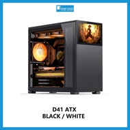 Jonsbo D41 PC ATX / MATX Gaming Chassis Desktop Casing ( White / Black )