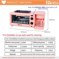 ⚡BSBOSS 3-IN-1 Multi-Function Oven Electric Oven Breakfast Machine Coffee Maker Breakfast Maker