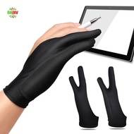RADIV Two Finger Glove Anti-fouling Anti-touch Art Supplies Black Blue Grey Pink Anti-Scratch Painti