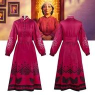 § Movie Encanto Cosplay Grandma Abuela Alma Dress Aldult Woman Halloween Party Costume
