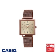 CASIO นาฬิกาข้อมือ CASIO รุ่น LTP-E155MR-9BDF วัสดุสเตนเลสสตีล สีโรสโกลด์