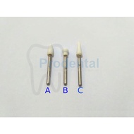 PUTIH Dental bur Dental polishing white low high speed gic white stone arkanas alpine bur lowspeed h