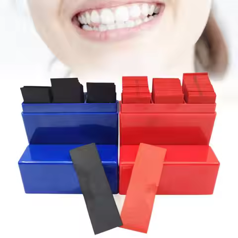 300 Sheets Dental Bite Paper Disposable Dentist Blue/Red Double-Sided Bite Strip Oral Teeth Care Whi