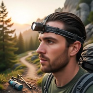 M77 8400LM,Type-C,,  M77 8400LM Lampu Kepala Sensor, Ultra Terang Boleh Cas Semula Jenis-C, Kalis Ai