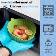 colorfulswallowfree Air Fryer Silicone Basket Reusable Silicone Mold For Air Fryer Pot Oven Baking Tray Fried Chicken Mat Air Fryer Accessories CCD