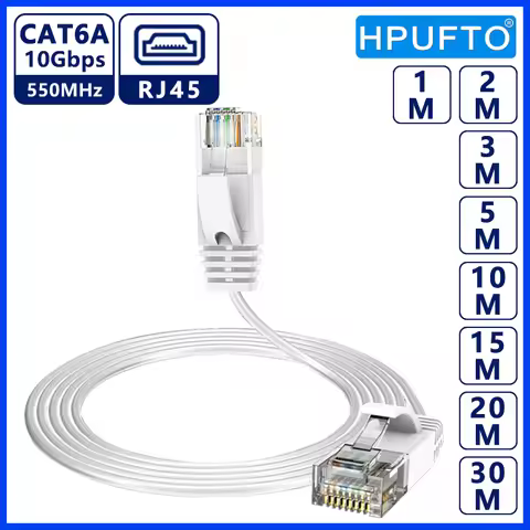 Cat6AEthernet Cable 10Gbps Lan Cable UTP Network Slim Patch Cable for PS5 PC Internet Modem Router C