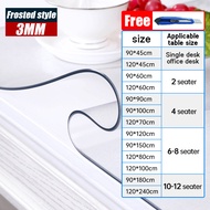 ✨5MM✨4-12 Seater PVC Table Cloth Transparent Rectangular Heat Resistant Waterproof soft glass Pvc Ta