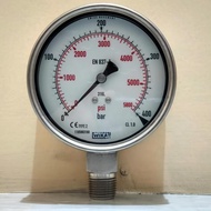 WIKA Pressure Gauge 232.50.100 Range 400 bar, 5800 psi, 1/2" NPT