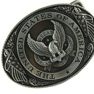 LazaraLife สหรัฐอเมริกา SATTION OF America Eagle คาวบอยตะวันตกเข็มขัดผู้ชายของขวัญ