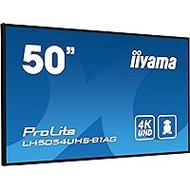 iiyama Prolite LH5054UHS-B1AG 125.7 cm 49.5 Inch Digital Signage Display VA LED Panel 4K UHD VGA DVI HDMI DP in/Out USB 2.0 RS-232c RJ45 Media Player Android OS WiFi SDM-L Micro SD 24/7 Black