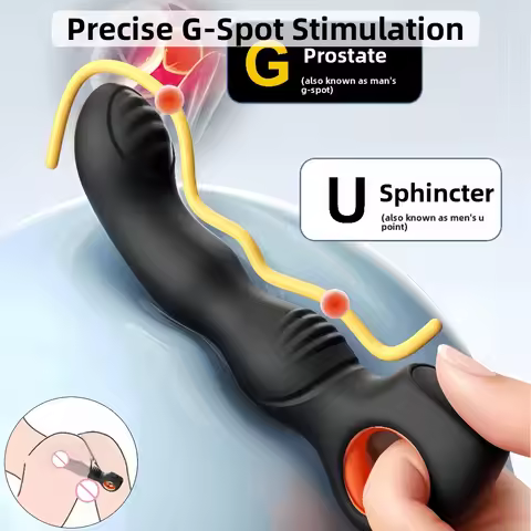 Male Prostate Massager Anal Vibrator G-Spot Stimulating Vibrating Butt Plug Gay Anal Toys Beginner A