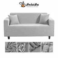 Pocketbee -  SG Velvet sofa cover 1/2/3/4 Seater Sofa Cover - L Shape sofa protector - Sofa Cover