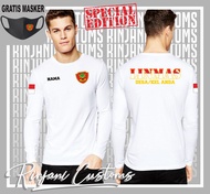 KAOS LINMAS LENGAN PANJANG.KAOS DESAIN LINMAS.FREE NAMA DAERAH DAN MASKER