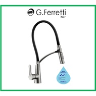 G.Ferretti Kitchen Sink Mixer Pull-out Tap in Matte Stainless Steel GF40605