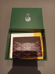 Goyard card holder ruby red