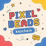 GANTUNGAN (Chat first) CUSTOM Pest Beads Keychain Perler Beads Keychain Custom Character Keychain
