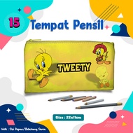 Pencil Case tweety 015 Tempat Pensil Kostak Kotak wadah Pouch dompet
