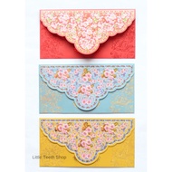 Year 2018 Angpao Angpow or Red Packet 红包封 - Deutsche Bank with pretty flower texture paper angpao