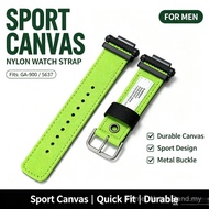 18mm Sports Canvas Replacement Watch Strap Compatible For Module 5637 GA‑900 GA‑900TS GA‑900VB GA‑90