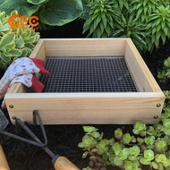 1 PCS Raw Rutes Cedar Garden Sifter As Shown Hand Held for Compost, Dirt and Potting Soil Rough Sawn Sustainable Cedar