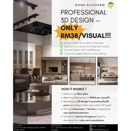 3D Interior Design Service - 3D Visual & Detailed Drawings