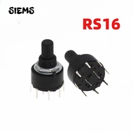 RS16 Plastic 16MM Rotary Band Switch 1P5T 1P6T 1P8T 2P3T 2P4T Handle Length 15MM Axis Band Switch