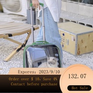 NEW Carcome Pet Trolley Bag Transparent Portable Space Capsule Cat Bag Dog out Breathable Suitcase Car Cat Cage Dog Ca
