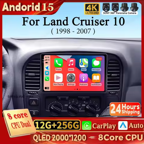 Android 15 For Toyota Land Cruiser 10 J100 100 1998 - 2007 Carplay Auto 2K Screen Car Radio Multimed