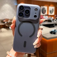 Matte sóng hành lý không dây sạc cho MagSafe trường hợp đối với iPhone 13 14 15 16 17 Pro Max Air lư