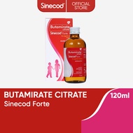 Sinecod Forte Syrup 120ml Butamirate Citrate Antitussive for Long-lasting Relief from Dry Cough