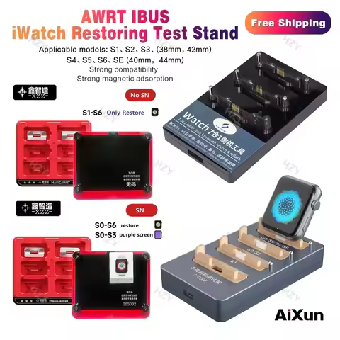 JC Aixun XZZ Watch AWRT IBUS Box Adapter Tester DFU Purple Screen For APPLE Watch S1- SE 38 42 44mm 