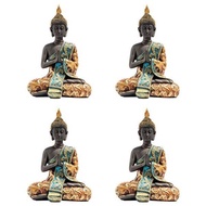 Buddha Statue Thailand Sculpture Resin Handmade Buddhism Hindu Feng Shui Figurine Meditation Home Decor Ornament