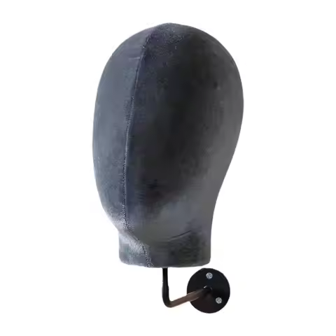 Mannequin Head Model Wall Mounted Wall Hat Rack for Shopping Mall Barbershop