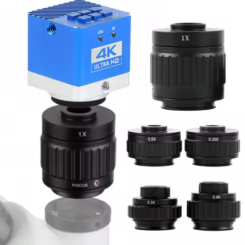 1X 0.35X 0.5X 0.4X 0.3X Trinocular Stereo Microscope 25mm C-Mount Adapter Lens Objective Port + HDMI