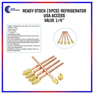 USA REFRIGERATOR ACCESS VALVE 1/4" C/W CAP & NUT (5PCS)
