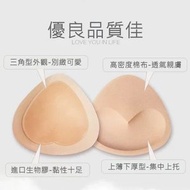 全城熱賣 - 《加厚胸墊》三角形透氣比基尼胸墊 隱形海綿黏膠胸貼 隱形nubra 內衣專用增厚型胸墊 小胸專用胸貼 水餃墊 升Cup胸墊 內衣專用增厚型胸墊 超黏胸罩 Push up bra 砵仔糕｜
