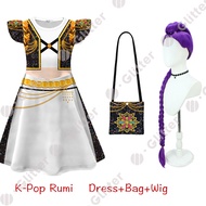 🇹🇭 ภาพยนตร์ K-Pop Mira Rumi Zoey Demon Hunters Kids Girl Cosplay Costume สไตล์  สำหรับสาวฮาโลวีนและบ