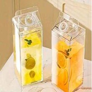 1000ml Milk/Juice Bottle, Thick Transparent Plastic Material, Healthy And - Can Hold Water, Coffee, 