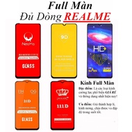Realme full screen tempered glass 2,3,5,6,7,8, 9/9i/pro C2, C3, C3i, 5i, 6i, C11, C12, C15, C17,C20,