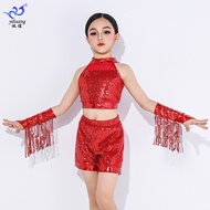 Children's Dance Costume Sequin Costume Latin Dance Costume Split Dance Costume Dance Costume Compet