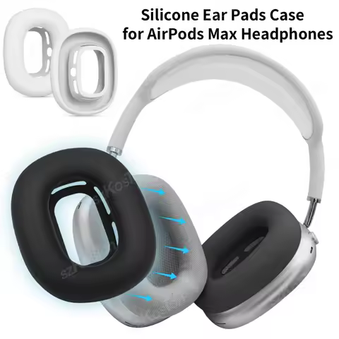 Earpad Protector Cover for AirPods Max Headphones Soft Silicone Ear Pads Case Sweatproof Washable fo