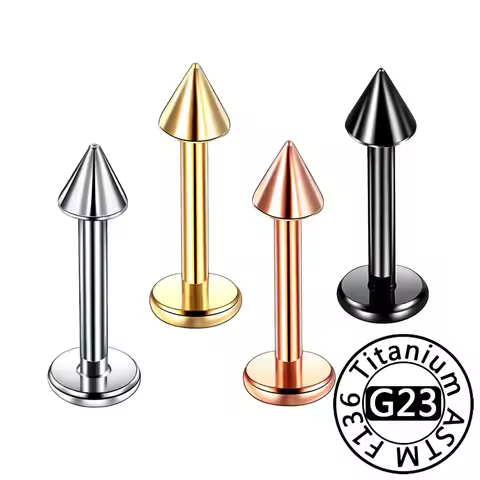 2ps G23 Titanium Spike Labret Stud Nose Lip Helix Bar Stud Taper Tongue Piercing Ear Tragus Cartilag