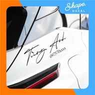 Signature Decal - car sticker - glass design