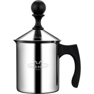 Milk Frother 14oz (400ml) Non electric，Easy to Clean, Can Warm Milk Directly, Also for cold milk, Ma