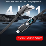 KAIYUE 4 In 1 Data Cable Fast Charging PD 100W USB Type C For Vivo V70 5G V70FE Type C Fast Transfer