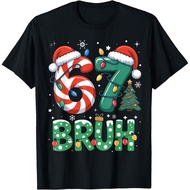 Bruh 67 Six Seven 6 7 Meme Christmas Funny T-Shirt, Adult T-Shirt Unisex Tee