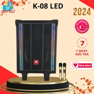 (New 2024)Loa Kéo Xách Tay Hát Karaoke Di Động Bluetooth JK K08 Bass 20 Công Suất 100W Giải Trí Nghe